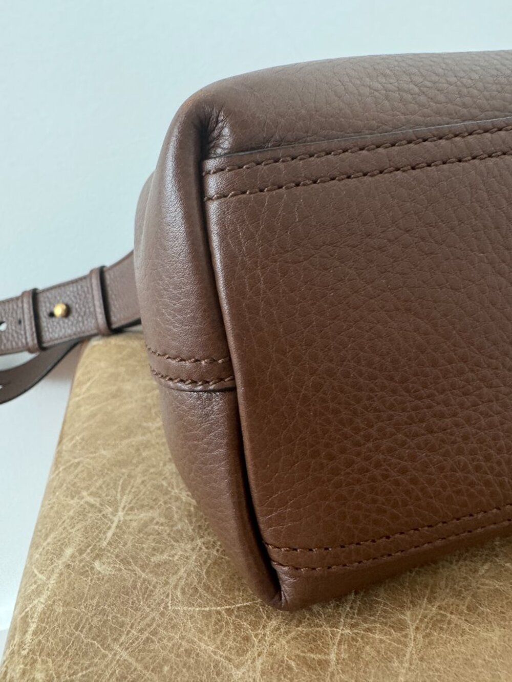 Gucci GG Marmont Brown Leather Shoulder Bag | Medium | Gold Hardware - Picture 15 of 16